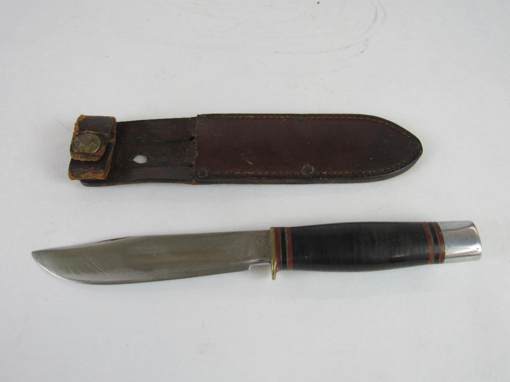 Antique Marbles Gladstone, Mich Fixed Blade Knife in Sheath