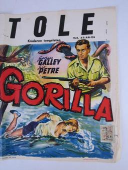 Gorilla (1956) Belgium Movie Poster