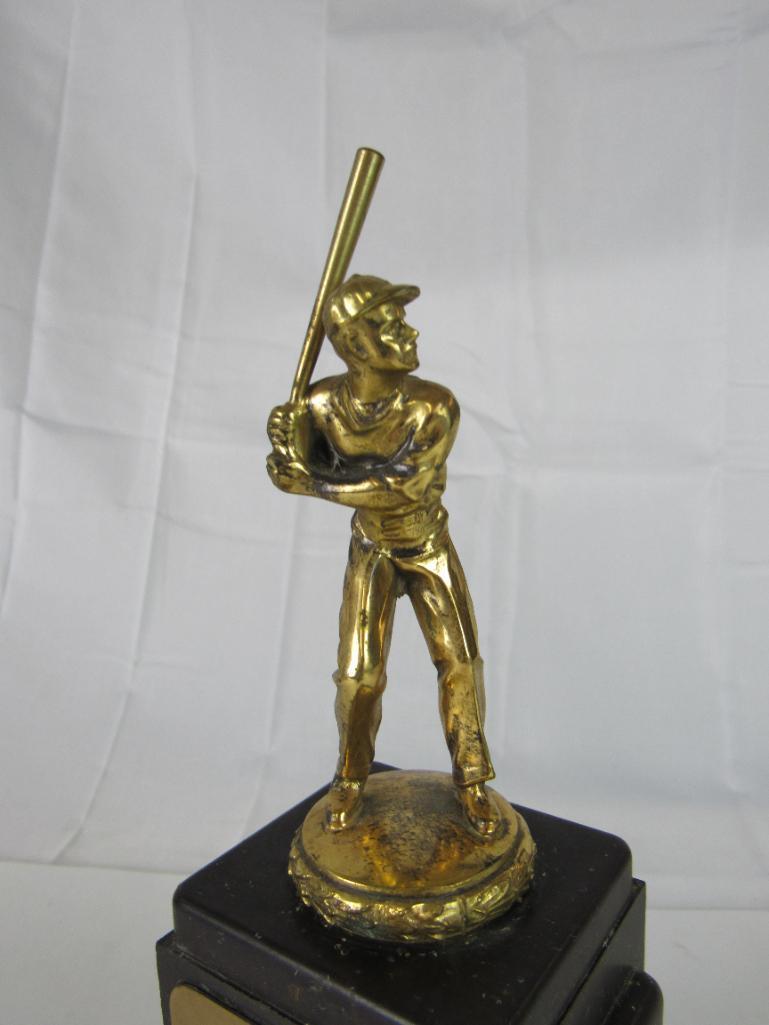 Antique Art Deco Baseball Trophy- "1948 Bee-Hive League Champs"