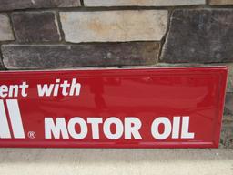 Vintage NOS Kendall Motor Oil Embossed Metal 6ft Horizontal Metal Sign (Grace)