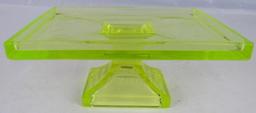 Antique Clark's Teaberry Gum Vaseline Glass Store Display Stand
