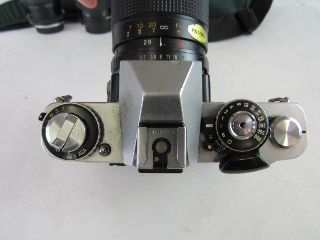 Minolta XD-11 35 mm Camea w/ 3 Lenses