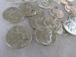 1963 Franklin Silver Half Dollars Unc. Group $10 Face Value