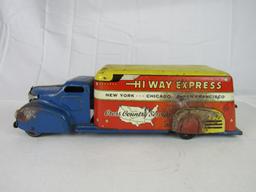 Antique Marx Pressed Steel Hi Way Express Truck 16"