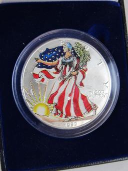 1999 American Eagle Silver Dollar- Painted