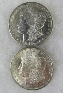 1880-S Morgan Silver Dollar Group of (2)