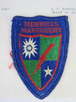 Merrill's Marauders WWII Patch and More