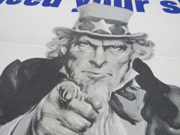 WWII U.S. Propaganda Poster OWI #25/Classic Uncle Sam Image