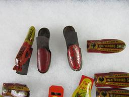 Grouping Antique Tin Shoe Advertising Clickers/ Noisemakers