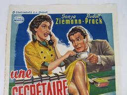Private Secretary Original (1953) Belgium Movie Poster/Pin-Up Image