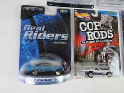 Lot (5) Hot Wheels 1:64 Diecast- All Real Rider Tires!