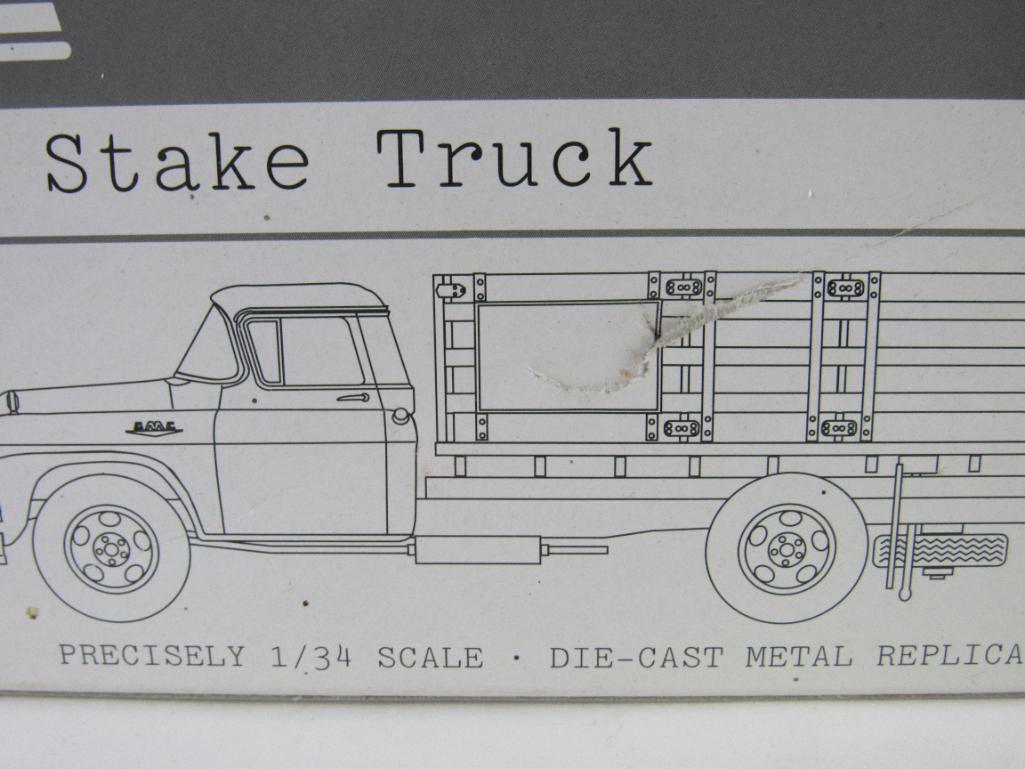 First Gear 1:34 Diecast 1958 GMC Stake Truck Tonka Farms