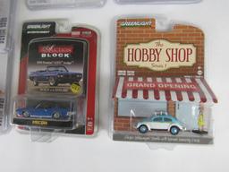 Lot (7) 1:64 Greenlight Hobby Shop, Norman Rockwell, etc Real Rider Tires