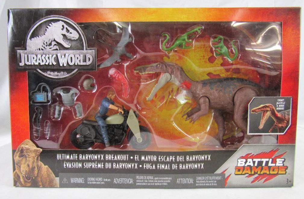 Mattel Jurassic World Battle Damage Ultimate Baryonyx Breakout NIP