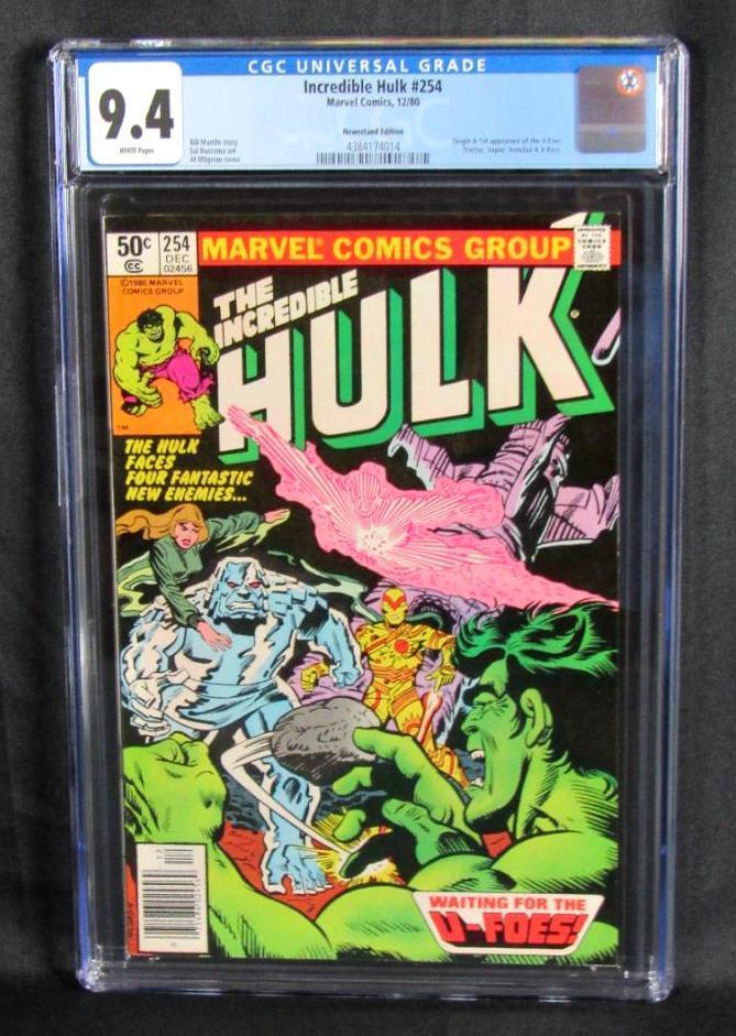 Incredible Hulk #254 (1980) Bronze Age 1st Appearance U-Foes CGC 9.4