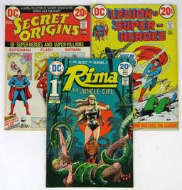 DC Bronze Age 1st Issues Lot- Rima #1, Secret Origins #1, Legion Super-Heroes #1