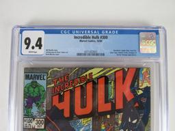 Incredible Hulk #300 (1984) Classic Cover/ Early Black Suit Spider-Man CGC 9.4