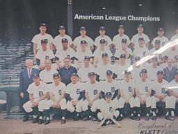 Excellent Vintage 1968 Detroit Tigers (World Champs) Promotional Poster Klett Cadillac HUGE