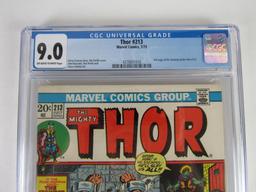Thor #213 (1973) Bronze Age Jim Starlin Cover Beautiful CGC 9.0