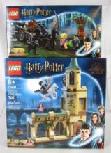 Lot (2) Harry Potter Lego Sets MIB. Hogwarts Courtyard: Sirius Rescue, & Hogwarts Carriage
