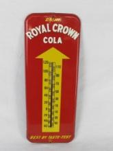 Excellent Vintage Drink Royal Crown RC Cola Metal Advertising Thermometer 26"