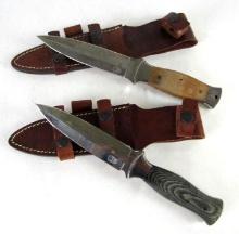 (2) CFK Custom Daggers in Sheaths~ Beautiful Knives!