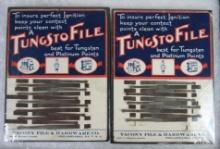 (2) Antique Tungsto File "To Insure Perfect Ignition" Service Station/ Store Displays