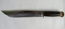 Outstanding Antique Marbles Gladstone, Mich 15.25" Fixed Blade Bowie Knife Stag Pommel