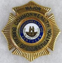 Obsolete Commonwealth of Kentucky Bureau of Investigations Major Badge