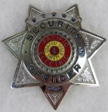 Excellent Vintage Pacific Electric Security Guard Chest Badge