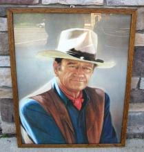 Beautiful Framed Vintage John Wayne Litho / Print