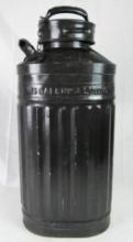 Antique Enisco 5 Gallon Bulk Oil Steel Can