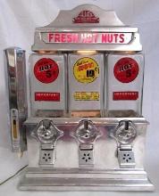 Rare Antique Ajax Coin Op Hot Nut 5/ 10 Cent Vendor Machine