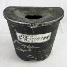 Excellent Vintage Standard Industrial (Peoria, IL) Service Station Wall Mount Metal Ashtray