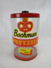 Vintage Bachman Pretzels Store Display Cannister