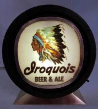 Vintage Iroquois Beer & Ale Lighted Bar Sign 9" x 10"