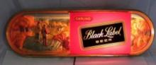 Vintage 1960's Carling Black Label Beer 3-D Lighting Hunting Scene Sign