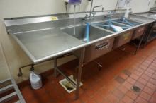 10' Stainless Steel Sink with Faucets