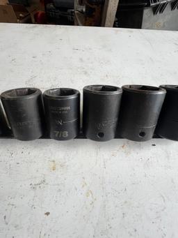 Craftsman 1/2" Impact Sockets SAE 6pt. 3/8"-1 1/16"