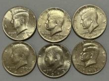 Kennedy Half Dollars (6)