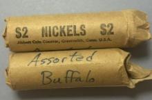 Buffalo Nickels (2 Rolls)