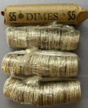 Roosevelt Dimes (4 Rolls)