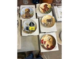 5 Dog Collector Plates