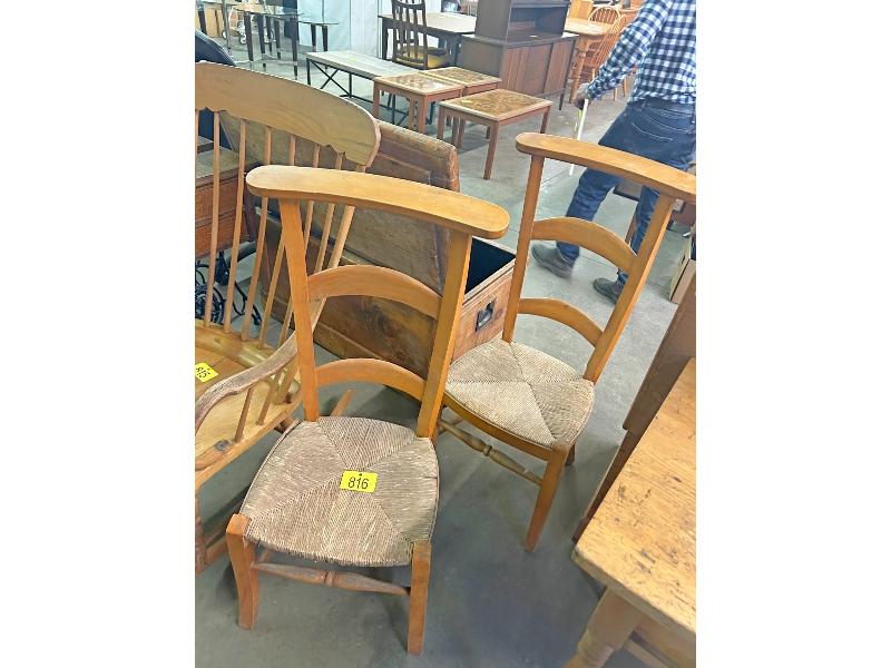 2 Cane Bottom Chairs