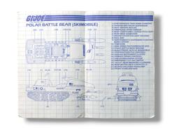 GI Joe Polar Battle Bear SkiMobile Vehicle Toy Vintage Hasbro Blueprints/Instructions