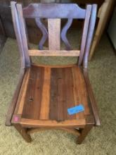 Vintage wood chair. 34"T x 18" W