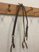 Leather horse pulling collar.