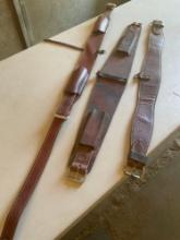 Leather horse flank cinch. 3 pieces