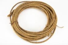 Fancy rawhide braided reata, 60 Ft. long with rawhide hondo. Most reatas of this length are used for