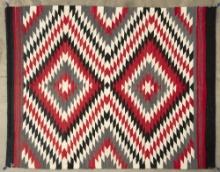 Navajo Eye Dazzler Rug, 50" x 39", overall very good condition, shows no soiling or bleeding.